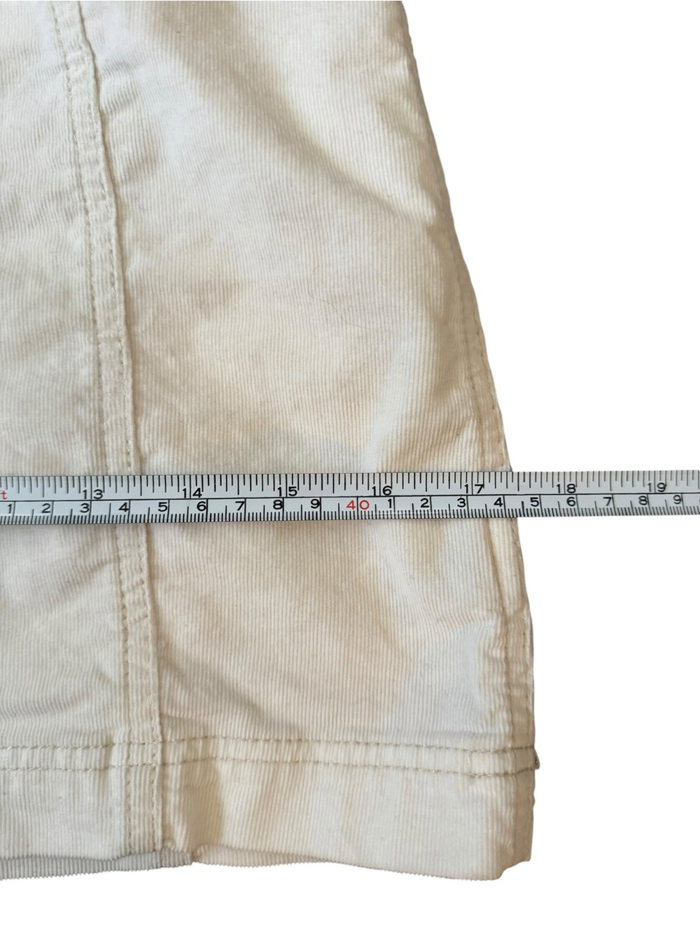 Free People Cream A-Line Stitch-Panel Mini Skirt - Picture 6 of 6